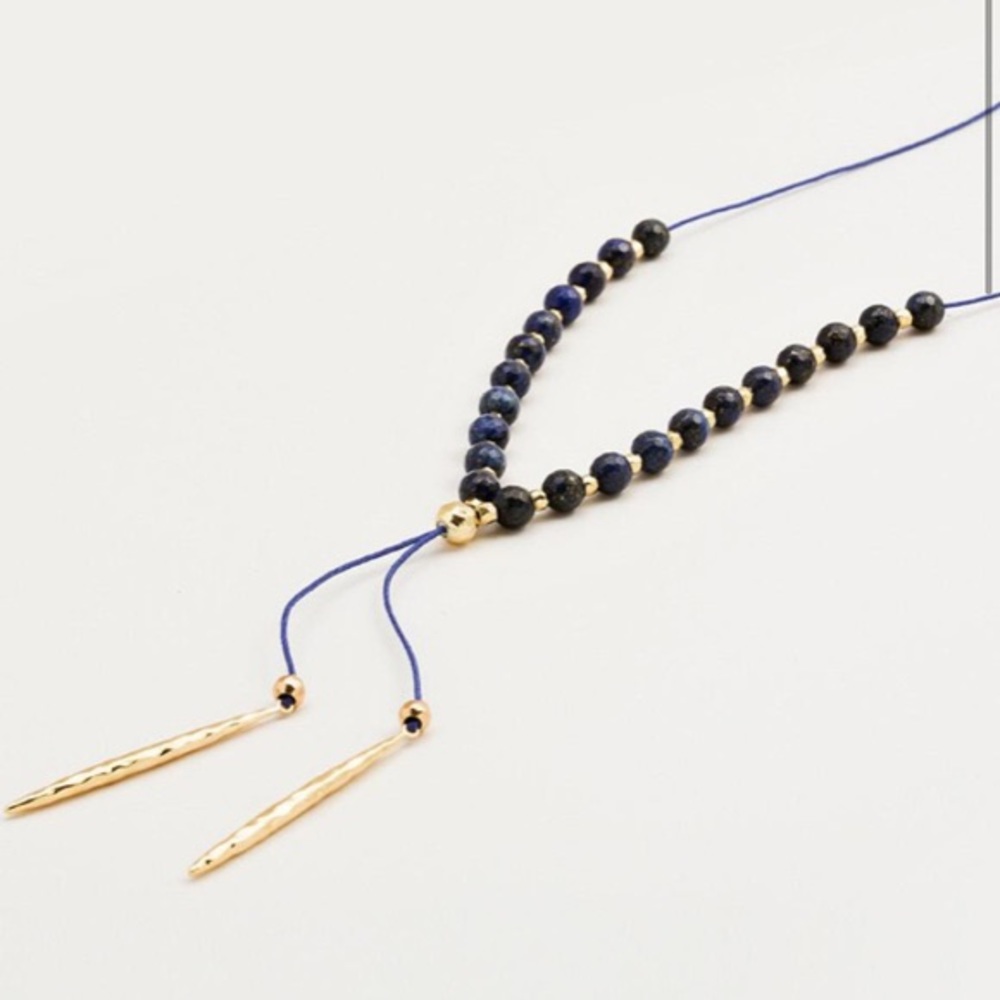 Gorjana Versatile Lapis Gemstone & Gold Necklace